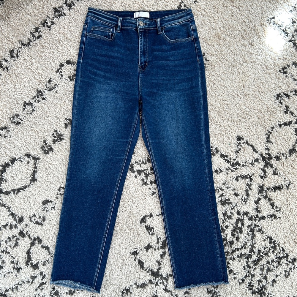 VERVET BY FLYING MONKEY Dark Blue Ankle Jeans